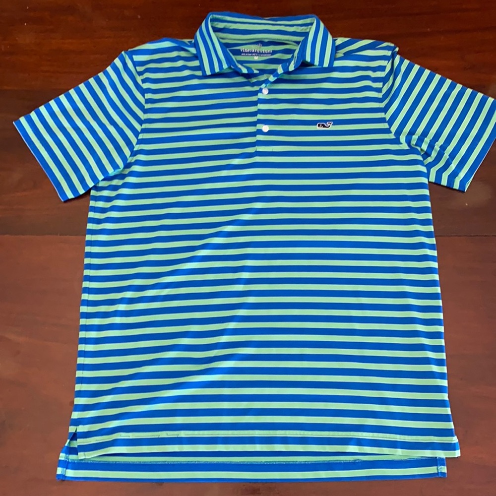 Vineyard Vines Polo. Green and Blue